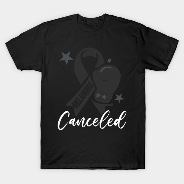 Black Ribbon Melanoma Cancer Awareness T-Shirt by Outrageous Flavors